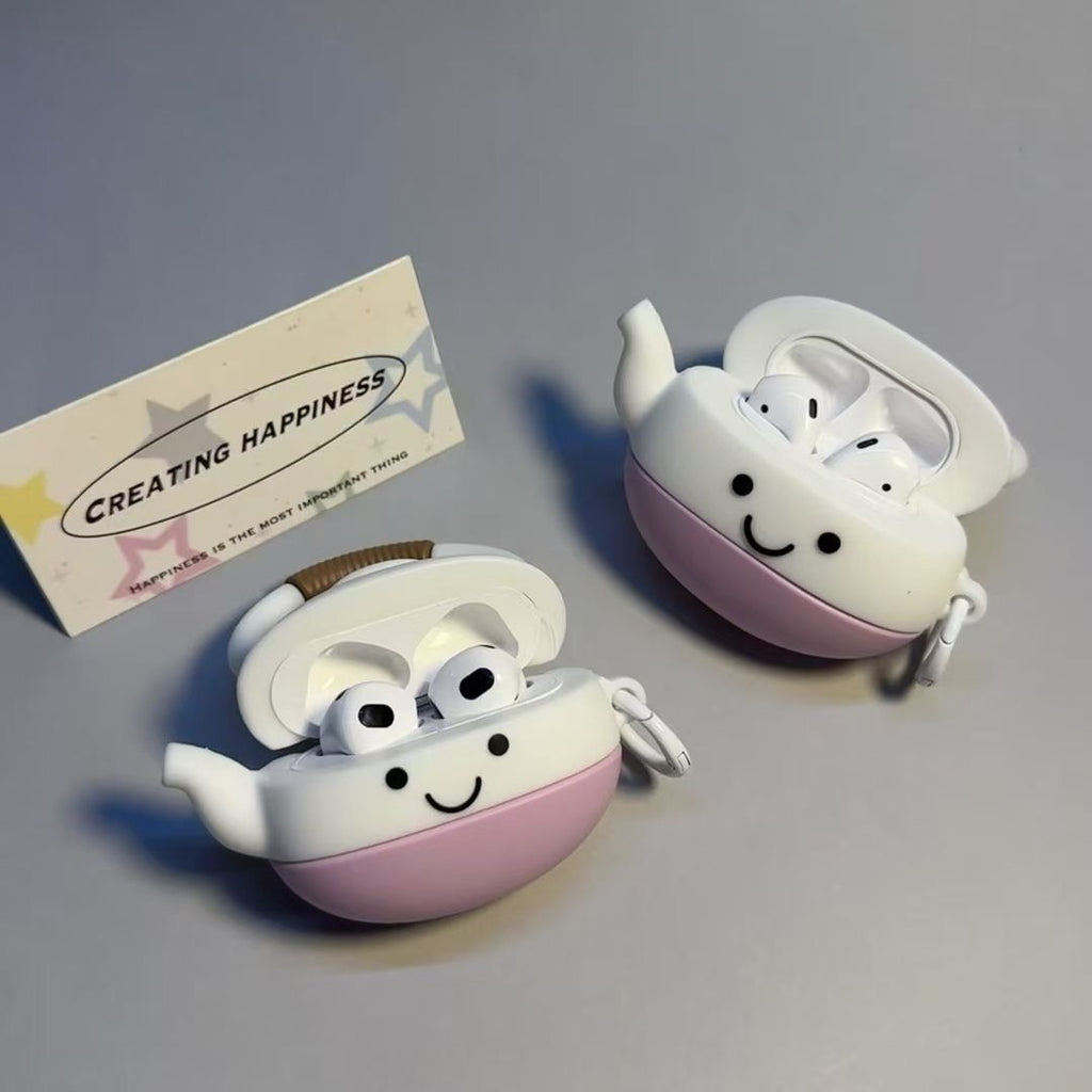 Healing and cute teapot AirPods case