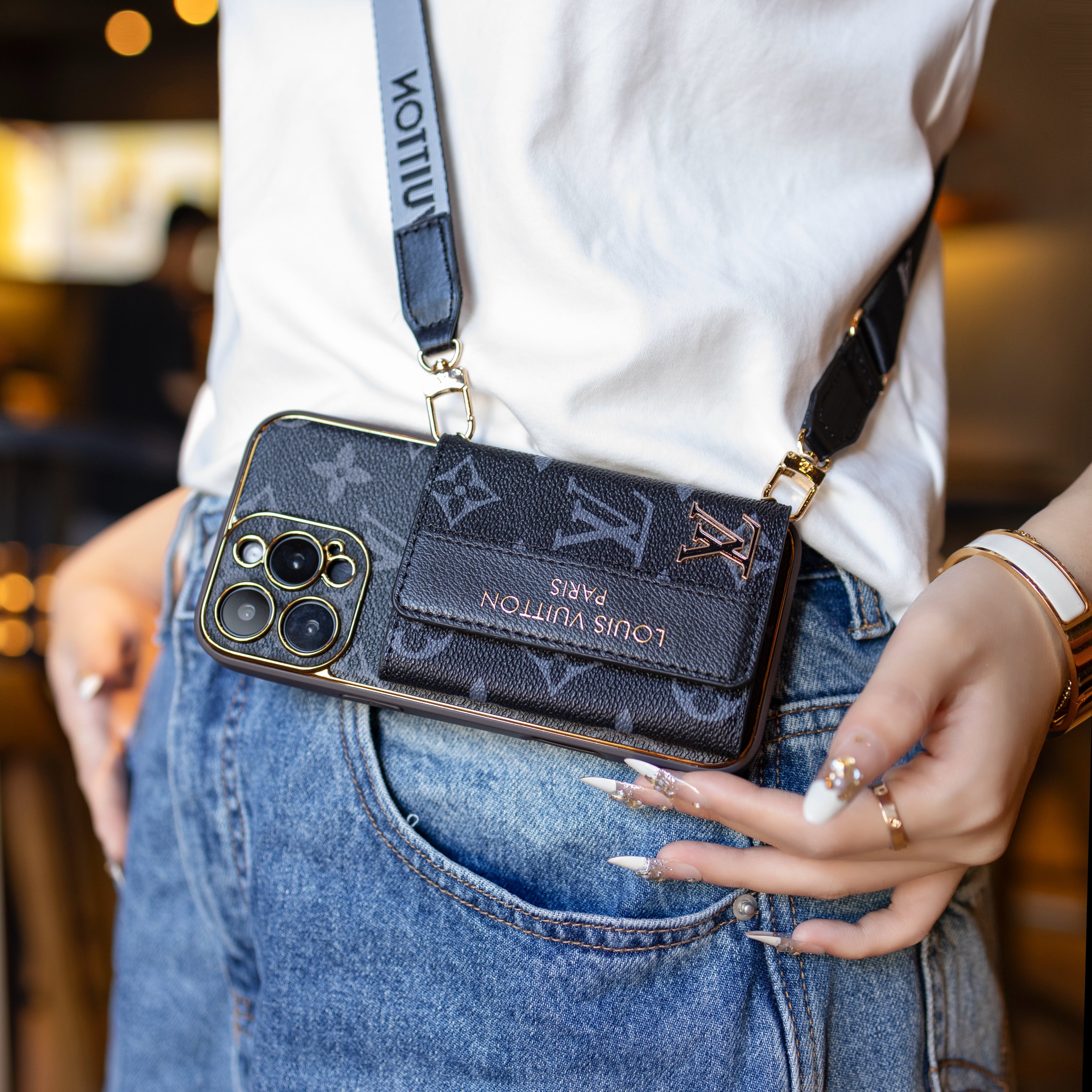 🎒📱 Stylish Phone Crossbody Case with Card Pocket & Adjustable Strap